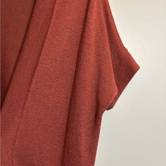 Banana Republic Rust Open-Front Short Sleeve Duster - Picture 2 of 3